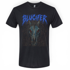 Electric Blue Blucifer Heavy Metal T-shirt