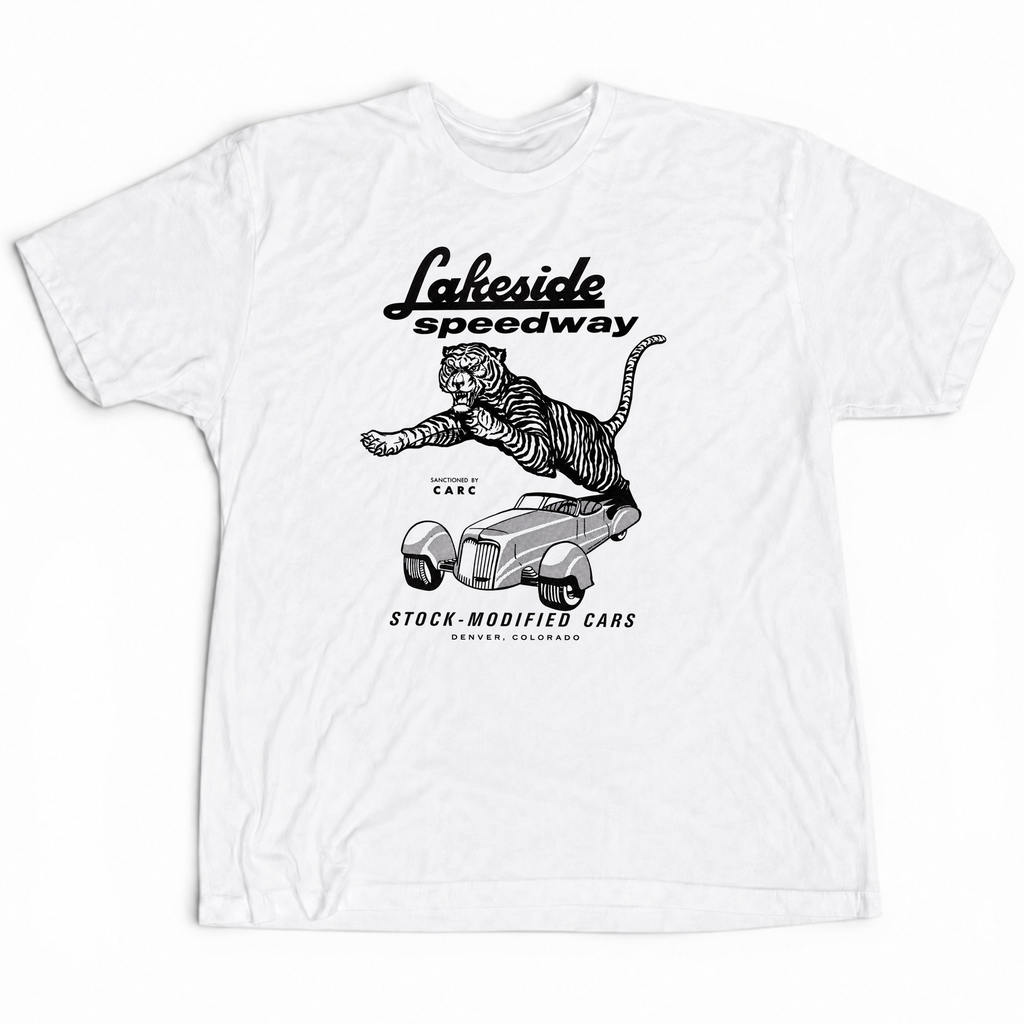 Lakeside Speedway White T-shirt